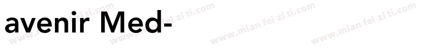 avenir Med字体转换